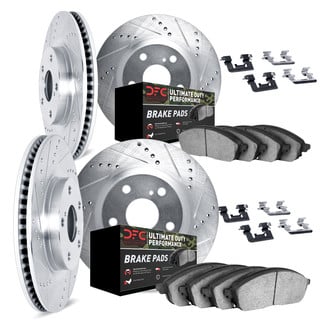 DFC® - Drilled and Slotted Front and Rear Brake Kit with Ultimate Duty Performance Brake Pads