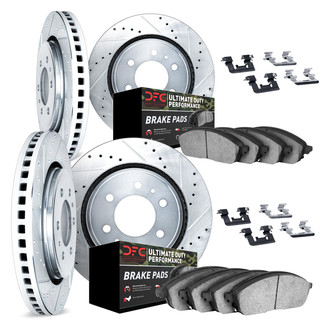 DFC® - Drilled and Slotted Front and Rear Brake Kit with Ultimate Duty Performance Brake Pads