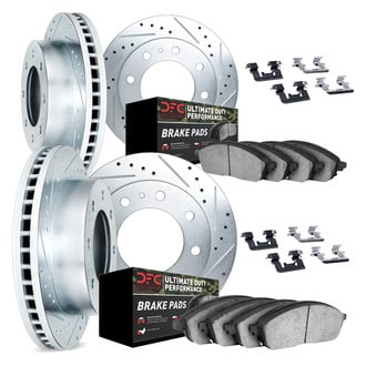 DFC® - Drilled and Slotted Front and Rear Brake Kit with Ultimate Duty Performance Brake Pads