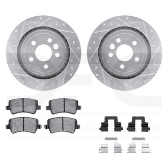 DFC® - PRO-KIT 5000+ Drilled and Slotted Rear Brake Kit