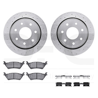 DFC® - PRO-KIT 5000+ Drilled and Slotted Rear Brake Kit