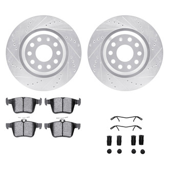 DFC® - PRO-KIT 5000+ Drilled and Slotted Rear Brake Kit
