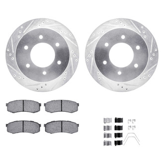 DFC® - PRO-KIT 5000+ Drilled and Slotted Rear Brake Kit
