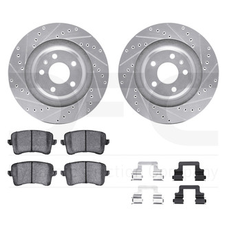 DFC® - EURO-KIT 5000+ Drilled and Slotted Rear Brake Kit