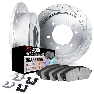 DFC® - Drilled and Slotted Rear Brake Kit with 4000 HybriDynamic Brake Pads