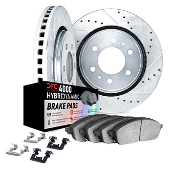 DFC® 7812-67119 - Drilled and Slotted Front Brake Kit with 4000 HybriDynamic Brake Pads
