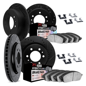 DFC® - Drilled and Slotted Front and Rear Brake Kit with 4000 HybriDynamic Brake Pads