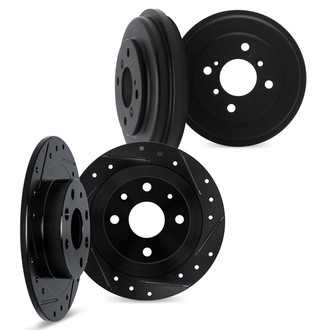 DFC® - Premium Drilled and Slotted Front and Rear Brake Rotor Set