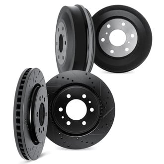 DFC® - Premium Drilled and Slotted Front and Rear Brake Rotor Set