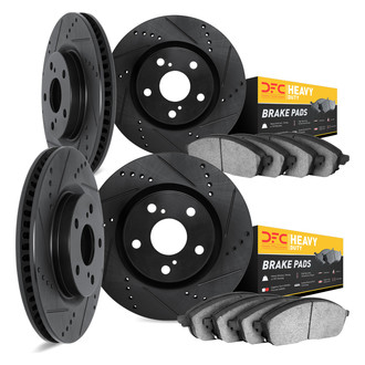 DFC® - Drilled and Slotted Front and Rear Brake Kit with Heavy Duty Brake Pads