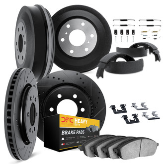 DFC® - Drilled and Slotted Front and Rear Brake Kit with Heavy Duty Brake Pads