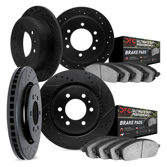 DFC® - Drilled and Slotted Front and Rear Brake Kit with Ultimate Duty Performance Brake Pads