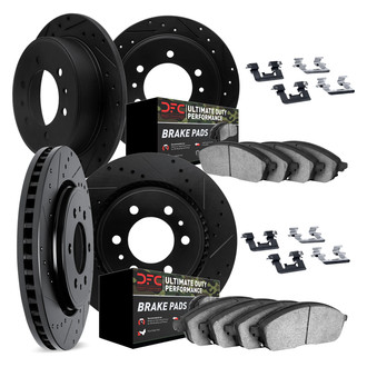 DFC® - Drilled and Slotted Front and Rear Brake Kit with Ultimate Duty Performance Brake Pads