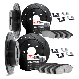 DFC® - PRO-KIT 5000+ Drilled and Slotted Front and Rear Brake Kit