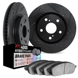 DFC® - Drilled and Slotted Front Brake Kit with 4000 HybriDynamic Brake Pads