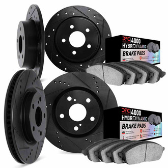 DFC® - Drilled and Slotted Front and Rear Brake Kit with 4000 HybriDynamic Brake Pads