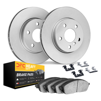 DFC® - GEOMET Plain Front Brake Kit with Heavy Duty Brake Pads
