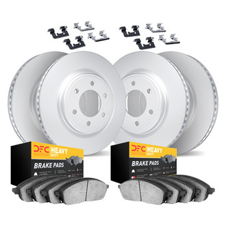 DFC® - GEOMET Plain Front and Rear Brake Kit with Heavy Duty Brake Pads