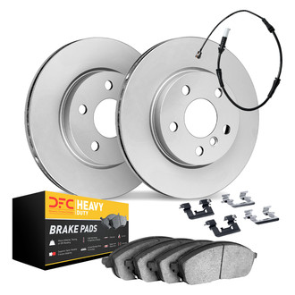 DFC® - GEOMET Plain Front Brake Kit with Heavy Duty Brake Pads