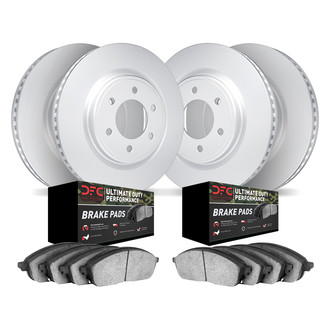 DFC® - GEOMET Plain Front and Rear Brake Kit with Ultimate Duty Performance Brake Pads