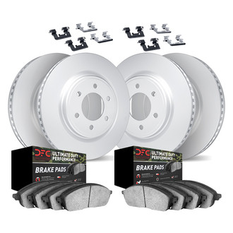 DFC® - GEOMET Plain Front and Rear Brake Kit with Ultimate Duty Performance Brake Pads