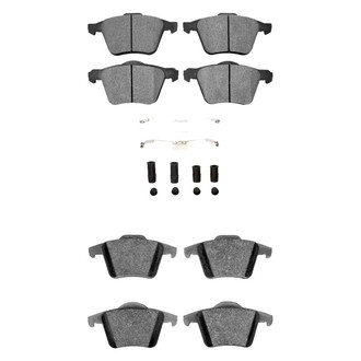 DFC® - 5000 Advanced Low Metallic Front and Rear Disc Brake Pad Set