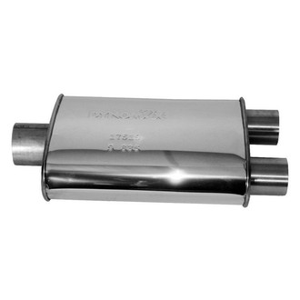 DynoMax® - Ultra Flo™ Polished Stainless Steel Oval Silver Exhaust Muffler