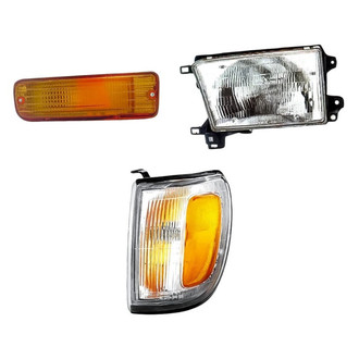 Eagle Eyes® - 3-Piece Kit (Driver Side Headlight, Driver Side Turn Signal/Corner Light, Driver Side Turn Signal/Parking Light) (Standard Line)