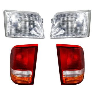 Eagle Eyes® - 4-Piece Kit (Driver and Passenger Side Headlights, Driver and Passenger Side Tail Lights) (Standard Line)