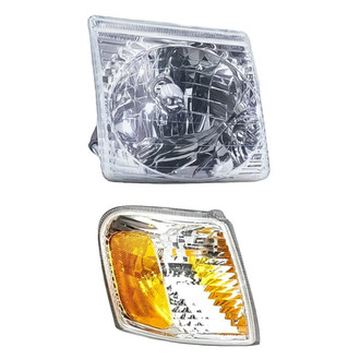 Eagle Eyes® - 2-Piece Kit (Passenger Side Headlight, Passenger Side Turn Signal/Corner Light) (Standard Line)