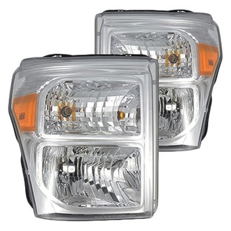 Eagle Eyes® - Driver and Passenger Side Chrome Projector Headlights