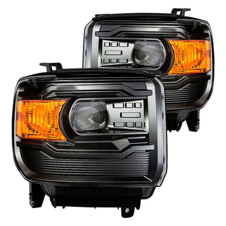 Eagle Eyes® - Driver and Passenger Side Black Projector Headlights