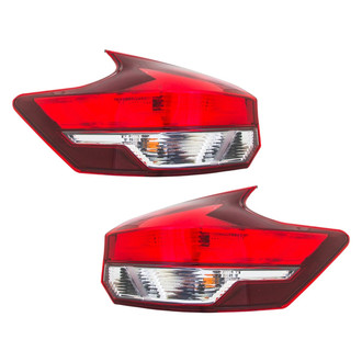 Eagle Eyes® - Driver and Passenger Side Outer Replacement Tail Lights (Standard Line)