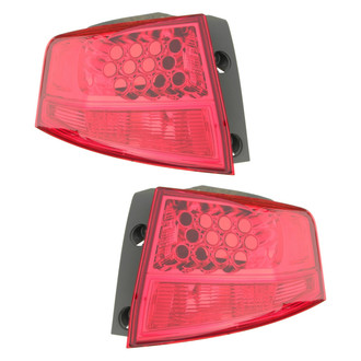 Eagle Eyes® - Driver and Passenger Side Outer Replacement Tail Light Lens and Housings (Standard Line)