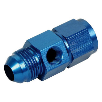 Earl's Performance® - 8 AN Male to 8 Female with 1/8" NPT Hex Fuel Pressure Gauge Adapter
