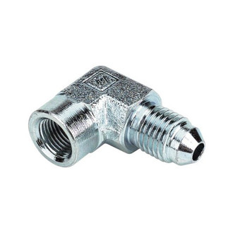 Earl's Performance® - 4 AN to Fe 1/8" NPT Head Gauge Adapter 90 Degree