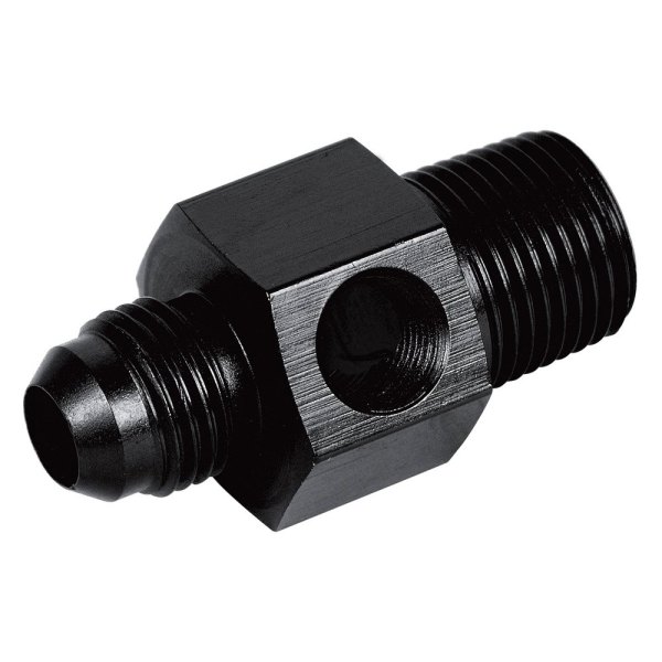 Earl's Performance® - Ano-Tuff™ 6 AN Male to 3/8" Male NPT with 1/8" NPT Hex Fuel Pressure Gauge Adapter