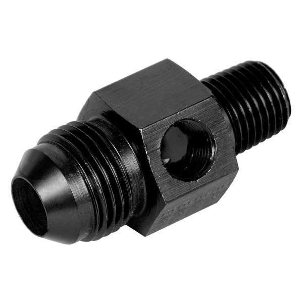 Earl's Performance® - Ano-Tuff™ 8 AN Male to 1/8" Male NPT with 1/8" NPT Hex Fuel Pressure Gauge Adapter