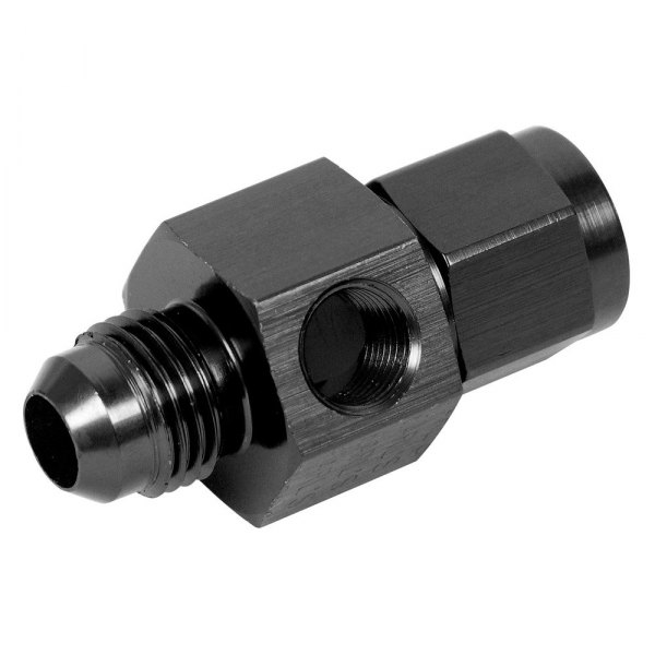 Earl's Performance® - Ano-Tuff™ 6 AN Male to 6 AN Female with 1/8" NPT Hex Fuel Pressure Gauge Adapter