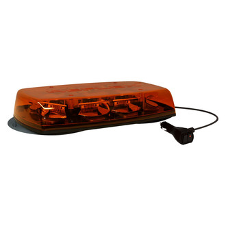 ECCO® - 15" 5587 Series Reflex™ Vacuum/Magnet Mount Zero Optic Dome Amber Mini Emergency LED Light Bar