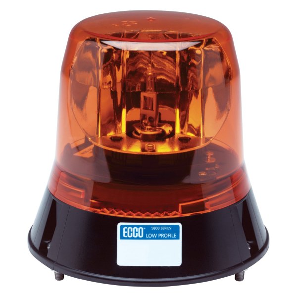 ECCO® - 5.7" 5800 Series 3-Bolt Mount Low Profile Rotating Amber Beacon Light