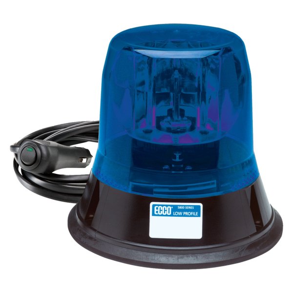 ECCO® - 5.9" 5800 Series Magnet Mount Low Profile Rotating Blue Beacon Light