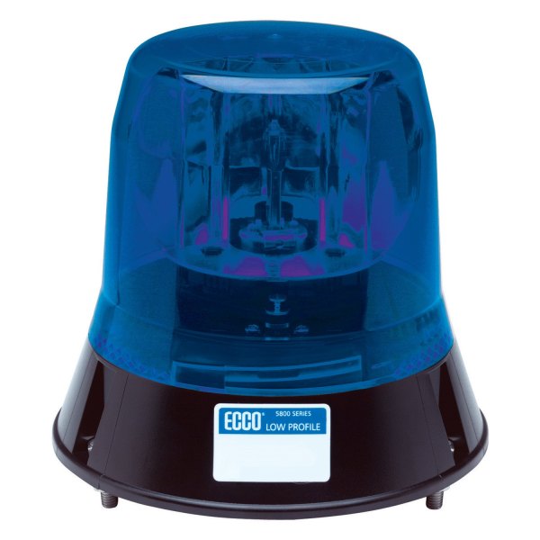 ECCO® - 5.7" 5800 Series 3-Bolt Mount Low Profile Rotating Blue Beacon Light