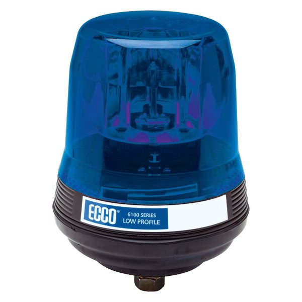 ECCO® - 7.3" 5800 Series 1-Bolt Mount Low Profile Rotating Blue Beacon Light