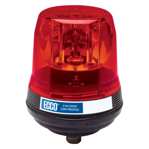 ECCO® - 7.3" 5800 Series 1-Bolt Mount Low Profile Rotating Red Beacon Light