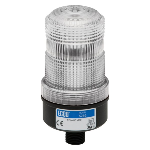 ECCO® - 5" 6262 Series Male Pipe Mount Medium Profile White LED Beacon Light