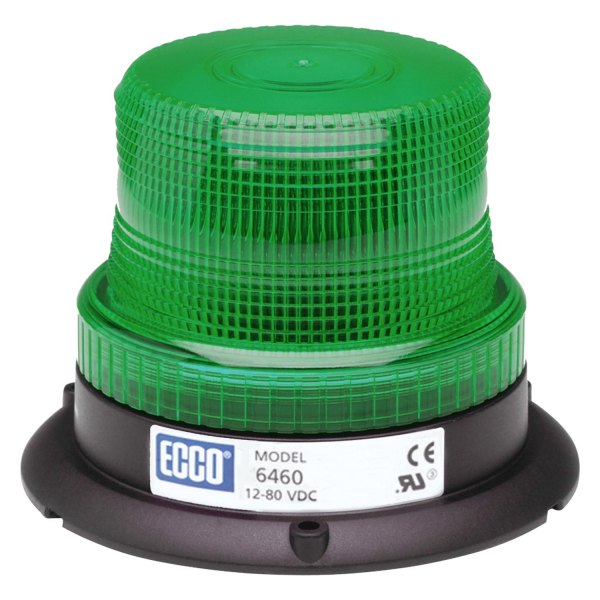ECCO® - 3.9" 6465 Series 3-Bolt Mount Low Profile Green LED Beacon Light