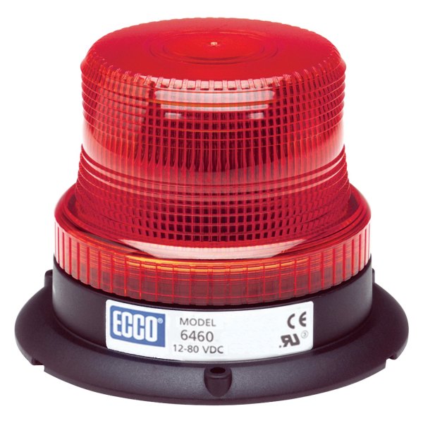 ECCO® - 3.9" 6465 Series 3-Bolt Mount Low Profile Red LED Beacon Light