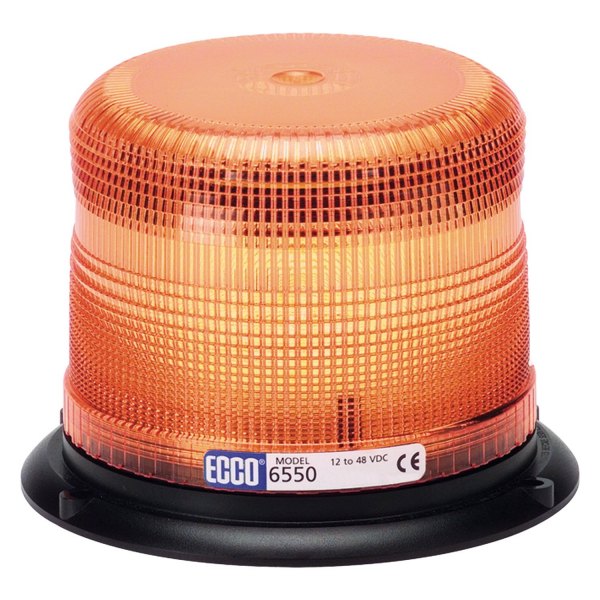 ECCO® - 4.9" 6550 Series 3-Bolt Mount Low Profile Amber Beacon Light