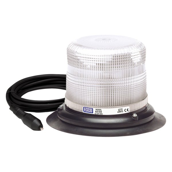 ECCO® - 5.6" 6500 Series Vacuum/Magnet Mount Low Profile White Beacon Light